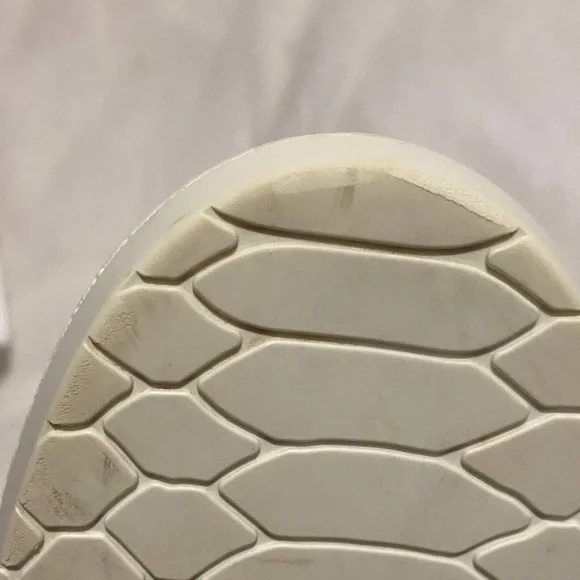 Jimmy Choo Off-White Leather Low-Top Sneakers with Silver Accents - Picture 11 of 11